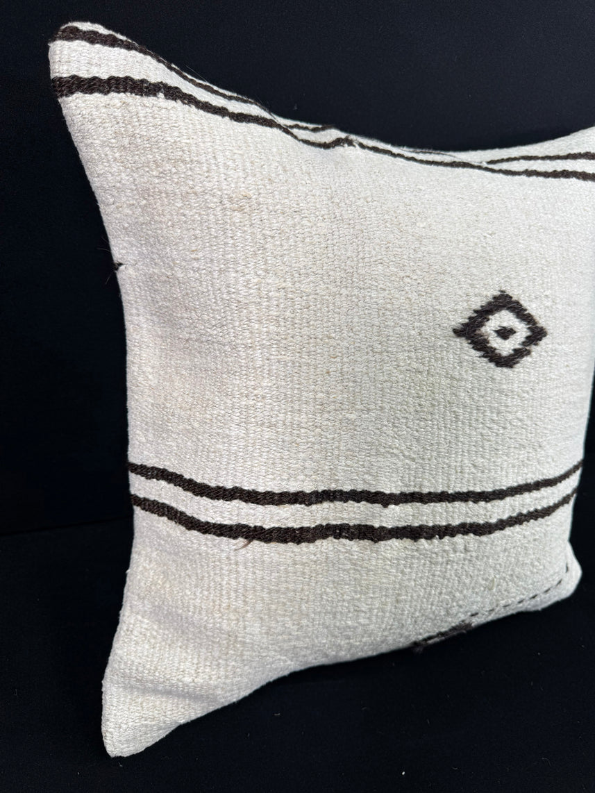 Turkish Hemp Pillow Cushion Natural Beige Brown Pillow Cushion Cover 20x20 #30586