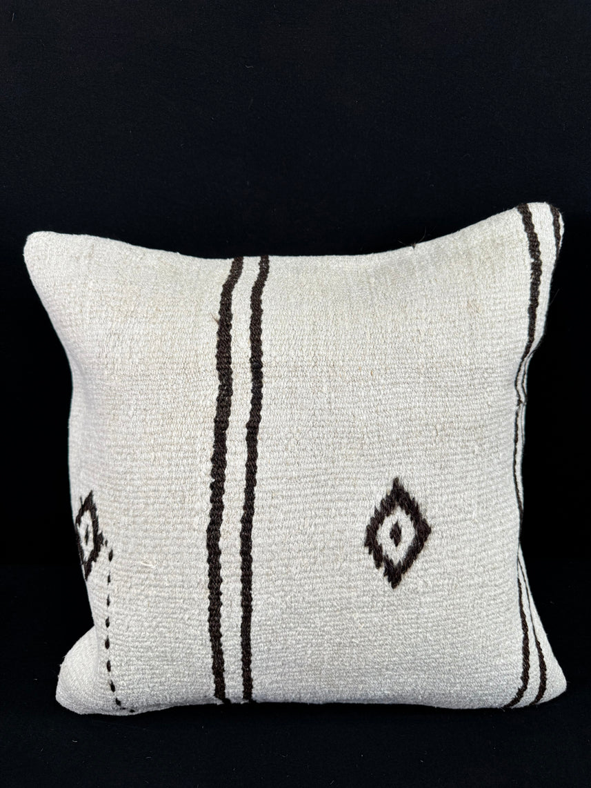 Turkish Hemp Pillow Cushion Natural Beige Brown Pillow Cushion Cover 20x20 #30586