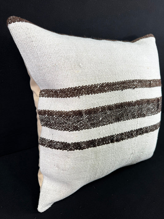Turkish Hemp Pillow Cushion Natural Beige Brown Pillow Cushion Cover 20x20 #30550