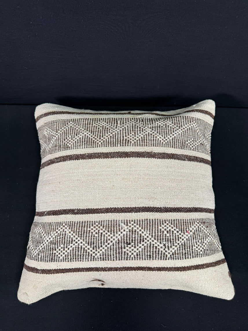 Turkish Hemp Pillow Cushion Natural Beige Brown Pillow Cushion Cover 20x20 #30588