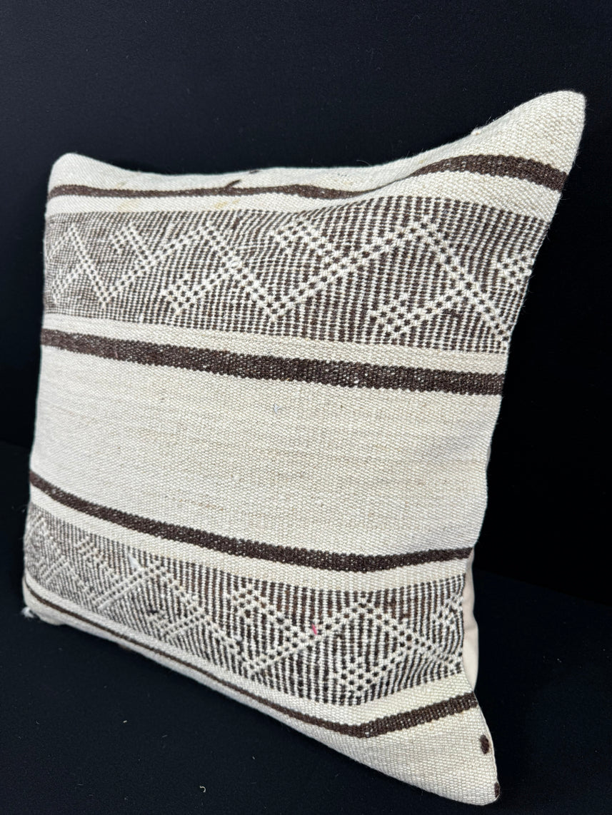 Turkish Hemp Pillow Cushion Natural Beige Brown Pillow Cushion Cover 20x20 #30588