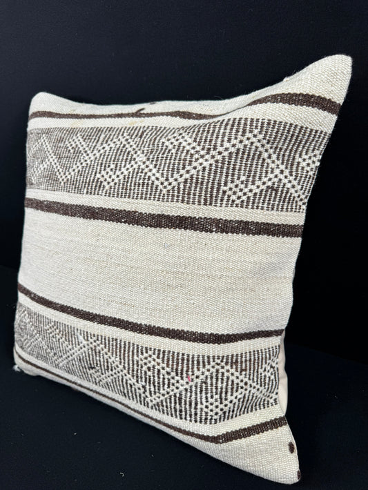 Turkish Hemp Pillow Cushion Natural Beige Brown Pillow Cushion Cover 20x20 #30588