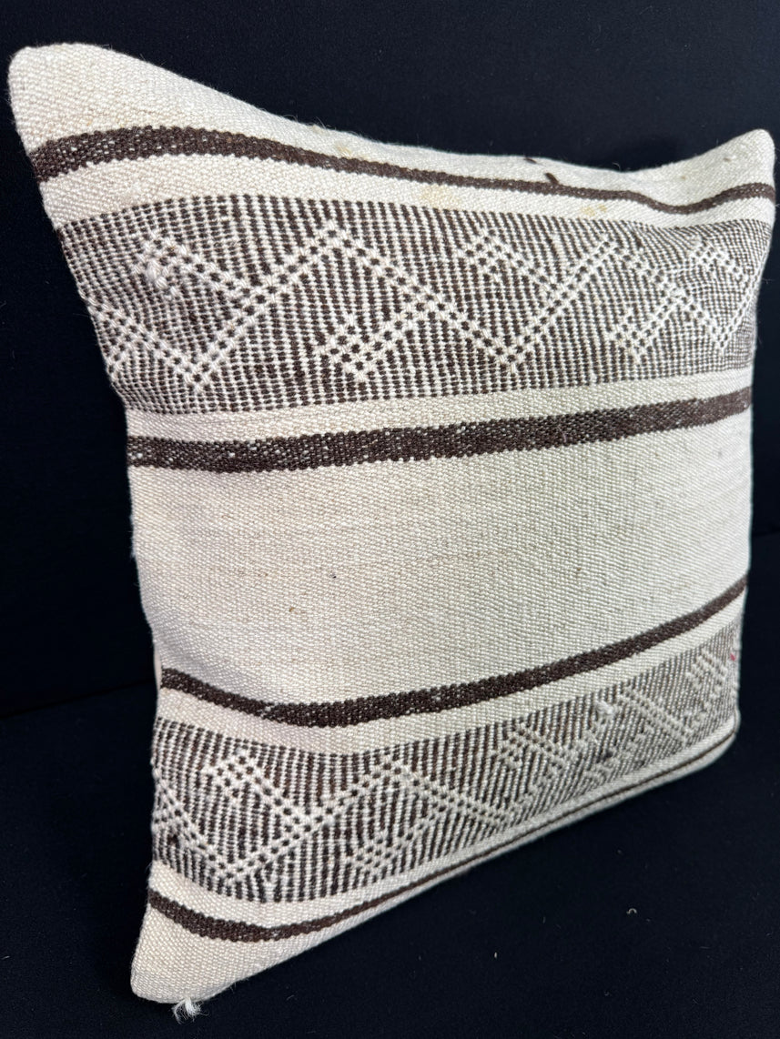 Turkish Hemp Pillow Cushion Natural Beige Brown Pillow Cushion Cover 20x20 #30588