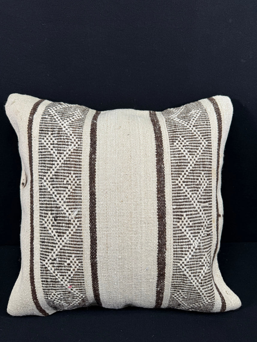 Turkish Hemp Pillow Cushion Natural Beige Brown Pillow Cushion Cover 20x20 #30588