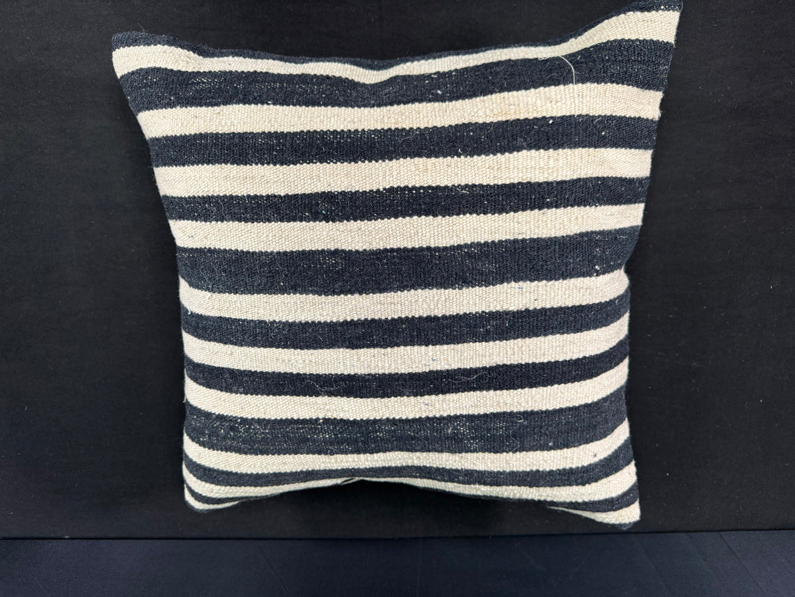 Turkish Hemp Pillow Cushion Natural Beige Black Pillow Cushion Cover 20x20 #30587