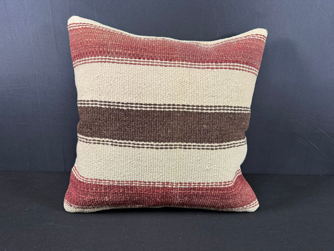 Turkish Hemp Pillow Cushion Natural Beige Red Pillow Cushion Cover 20x20 #30564