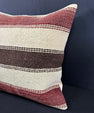 Turkish Hemp Pillow Cushion Natural Beige Red Pillow Cushion Cover 20x20 #30564