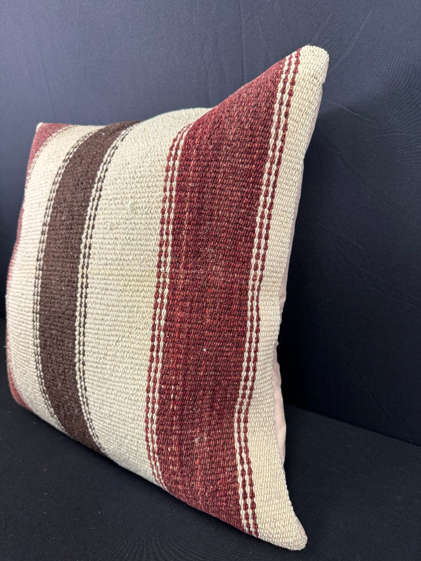 Turkish Hemp Pillow Cushion Natural Beige Red Pillow Cushion Cover 20x20 #30564