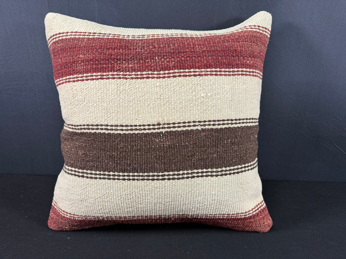 Turkish Hemp Pillow Cushion Natural Beige Red Pillow Cushion Cover 20x20 #30562