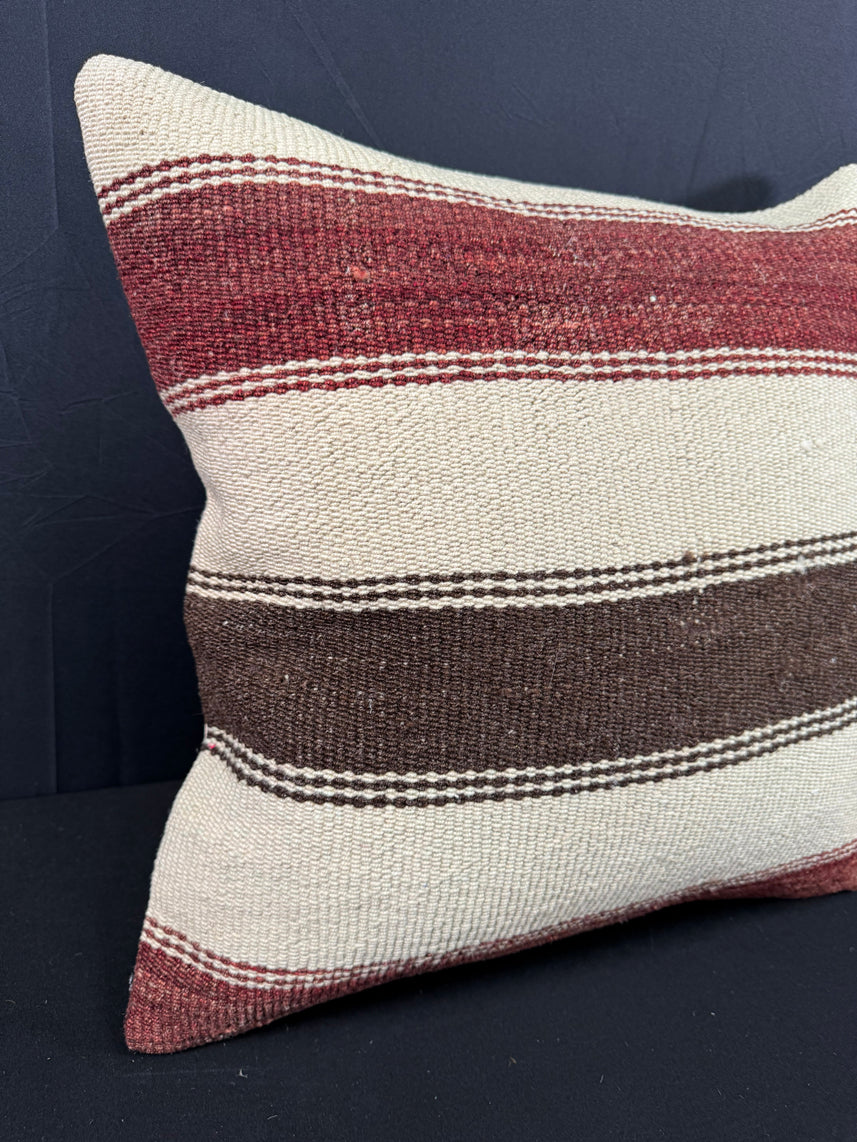Turkish Hemp Pillow Cushion Natural Beige Red Pillow Cushion Cover 20x20 #30562