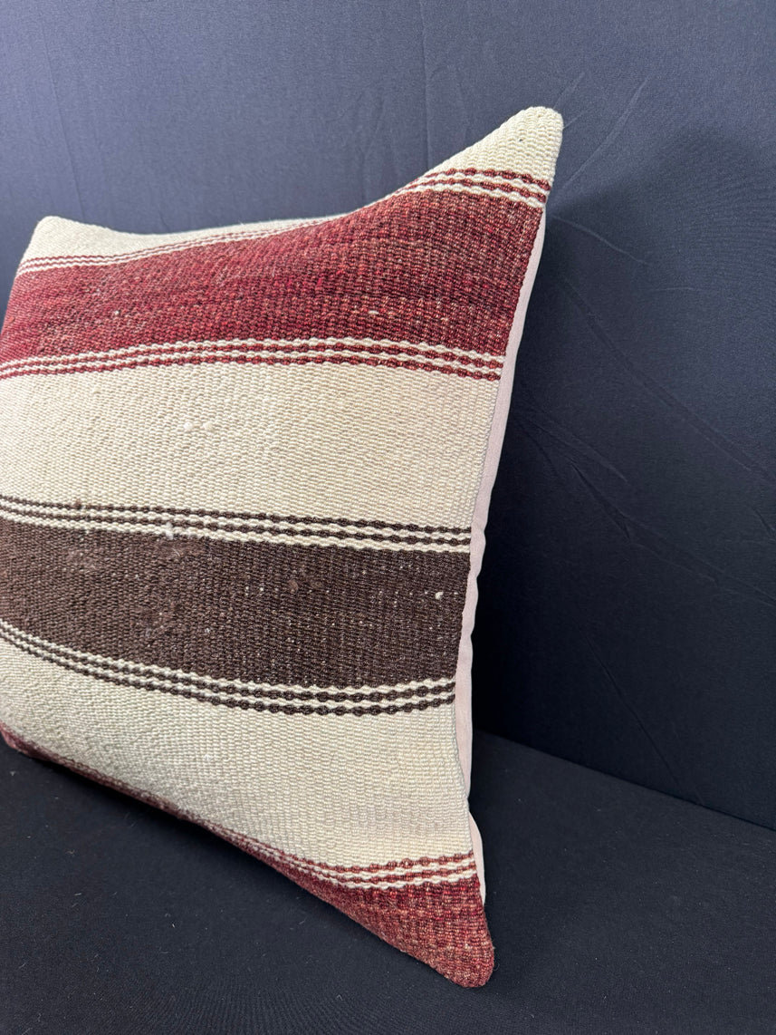 Turkish Hemp Pillow Cushion Natural Beige Red Pillow Cushion Cover 20x20 #30562