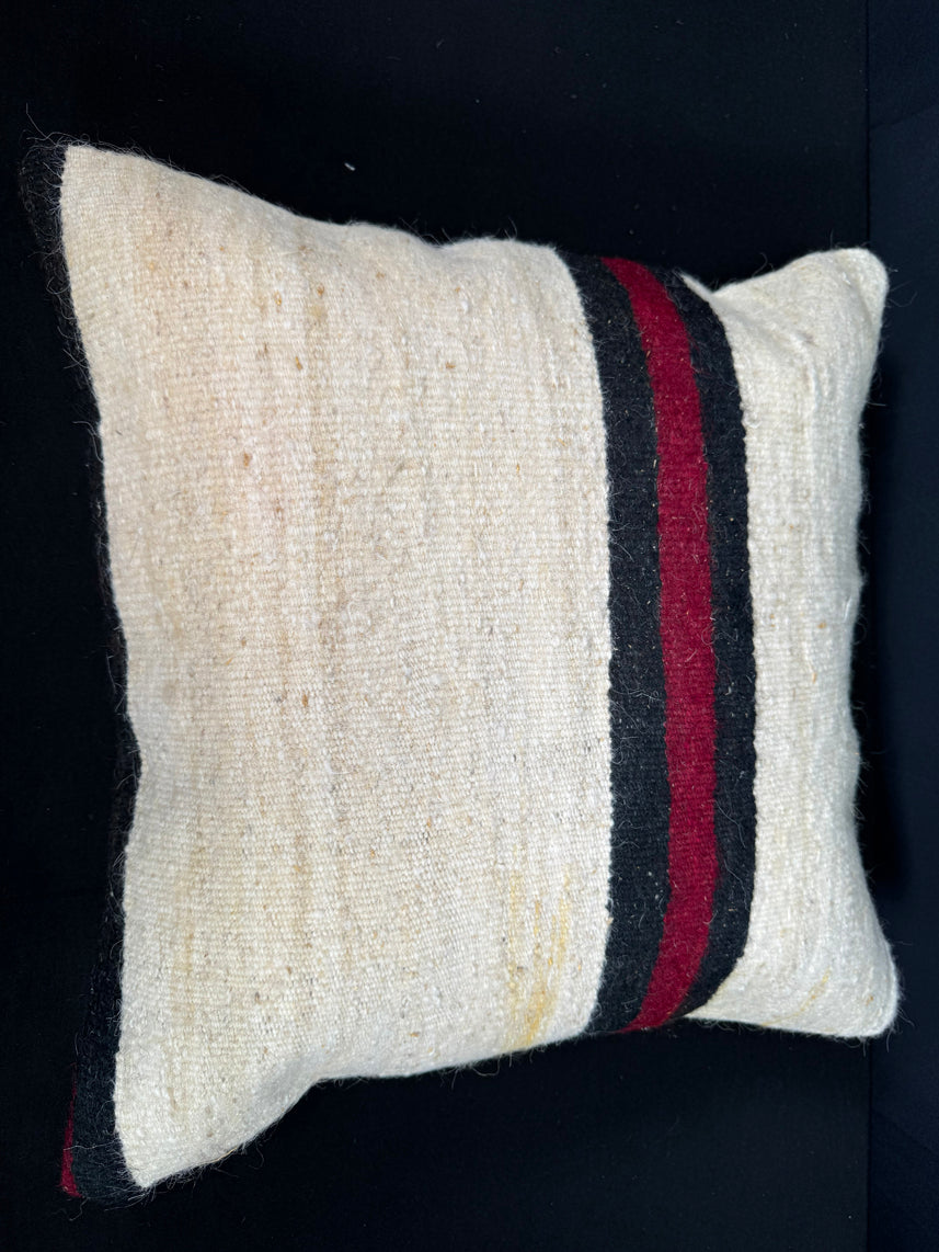 Turkish Hemp Pillow Cushion Natural Beige Black Pillow Cushion Cover 20x20 #30575