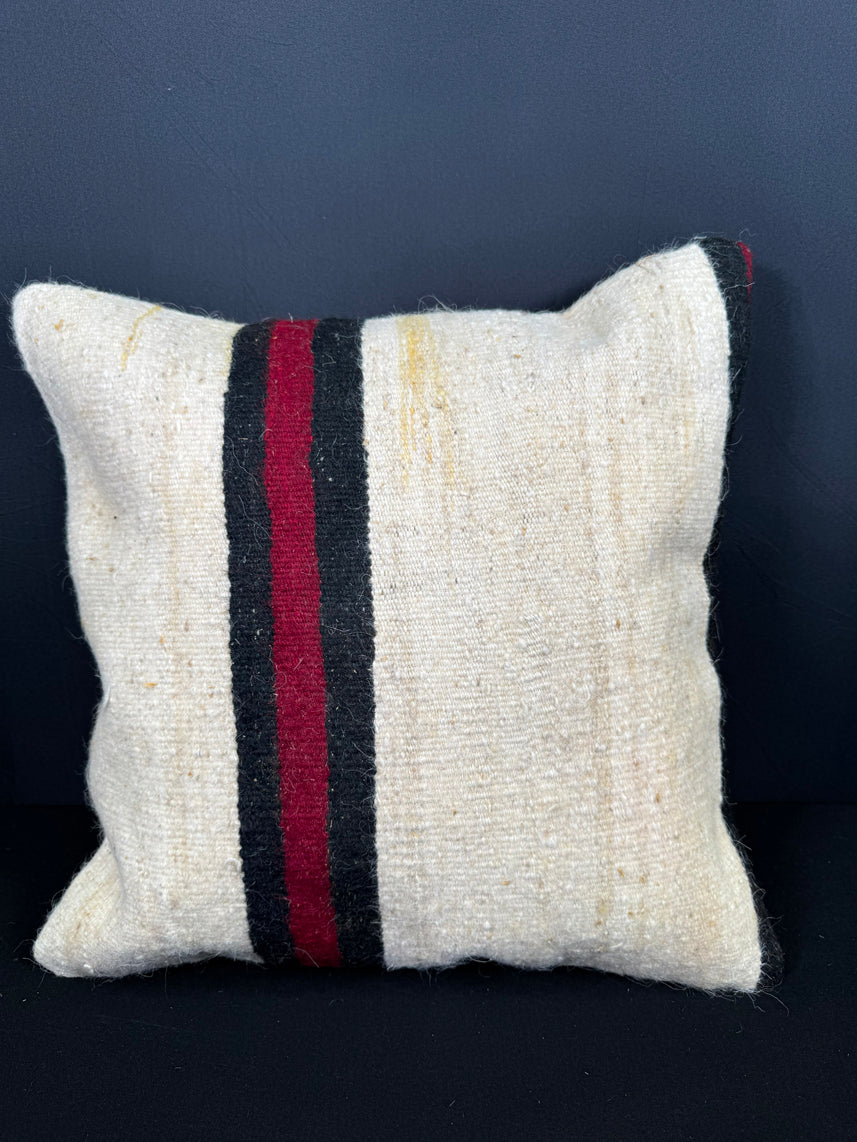 Turkish Hemp Pillow Cushion Natural Beige Black Pillow Cushion Cover 20x20 #30575