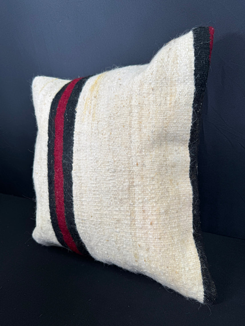 Turkish Hemp Pillow Cushion Natural Beige Black Pillow Cushion Cover 20x20 #30575