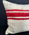 Turkish Hemp Pillow Cushion Natural Beige Red Pillow Cushion Cover 20x20 #30556