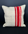 Turkish Hemp Pillow Cushion Natural Beige Red Pillow Cushion Cover 20x20 #30556