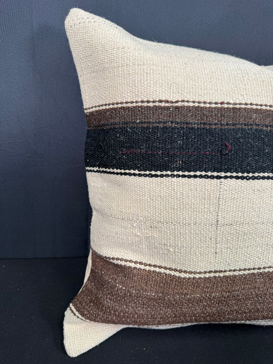 Turkish Hemp Pillow Cushion Natural Beige Brown Pillow Cushion Cover 20x20 #30555