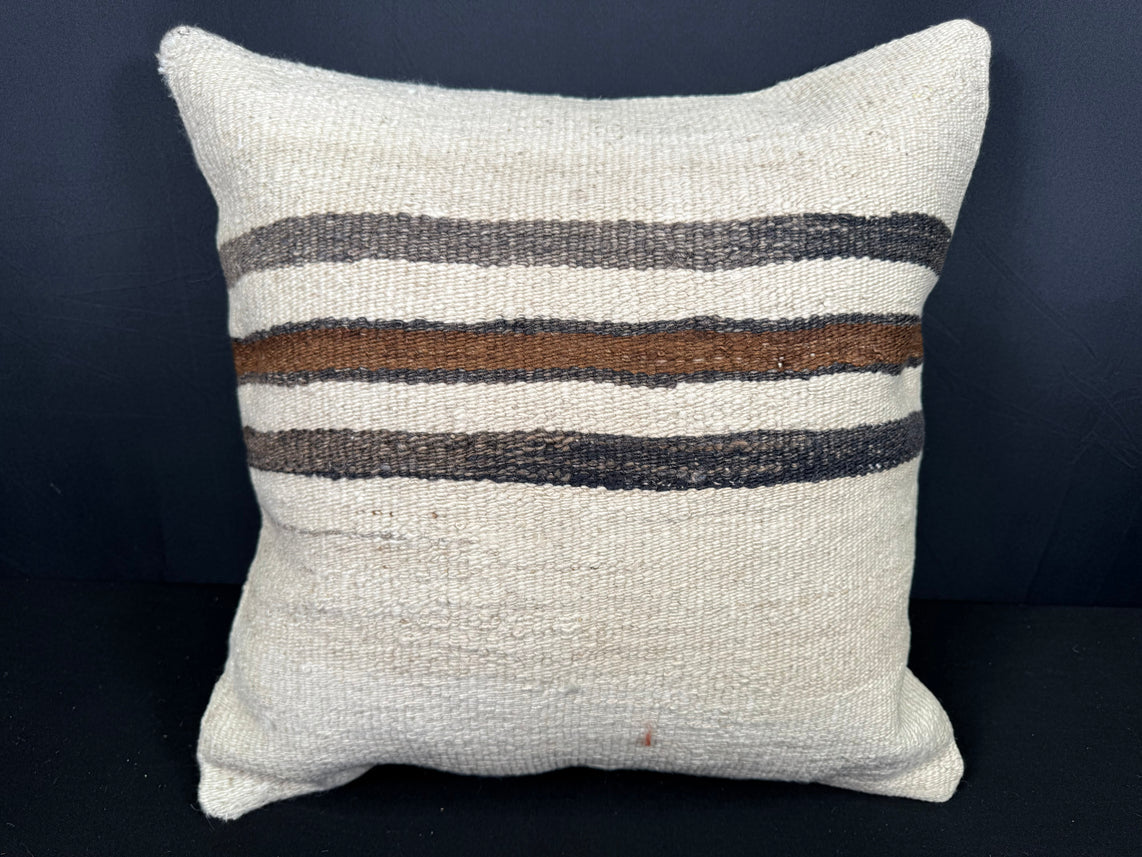 Turkish Hemp Pillow Cushion Natural Beige Black Pillow Cushion Cover 20x20 #30557