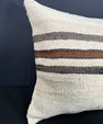 Turkish Hemp Pillow Cushion Natural Beige Black Pillow Cushion Cover 20x20 #30557