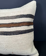 Turkish Hemp Pillow Cushion Natural Beige Black Pillow Cushion Cover 20x20 #30557