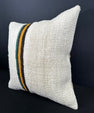 Turkish Hemp Pillow Cushion Natural Beige Black Pillow Cushion Cover 20x20 #30574