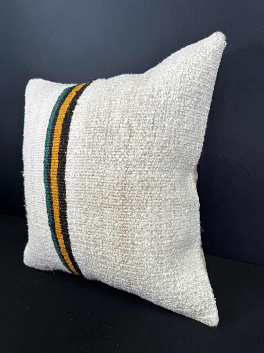 Turkish Hemp Pillow Cushion Natural Beige Black Pillow Cushion Cover 20x20 #30574