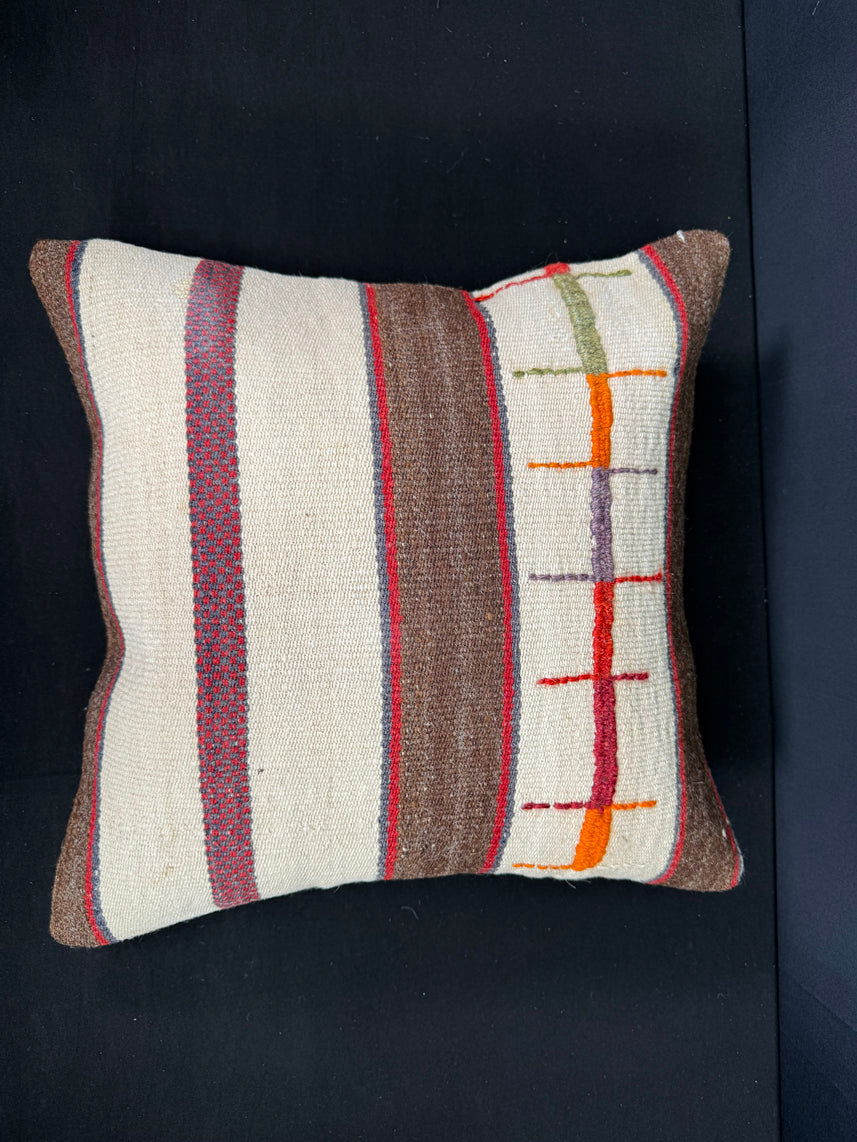 Turkish Hemp Pillow Cushion Natural Beige Brown Pillow Cushion Cover 20x20 #30560