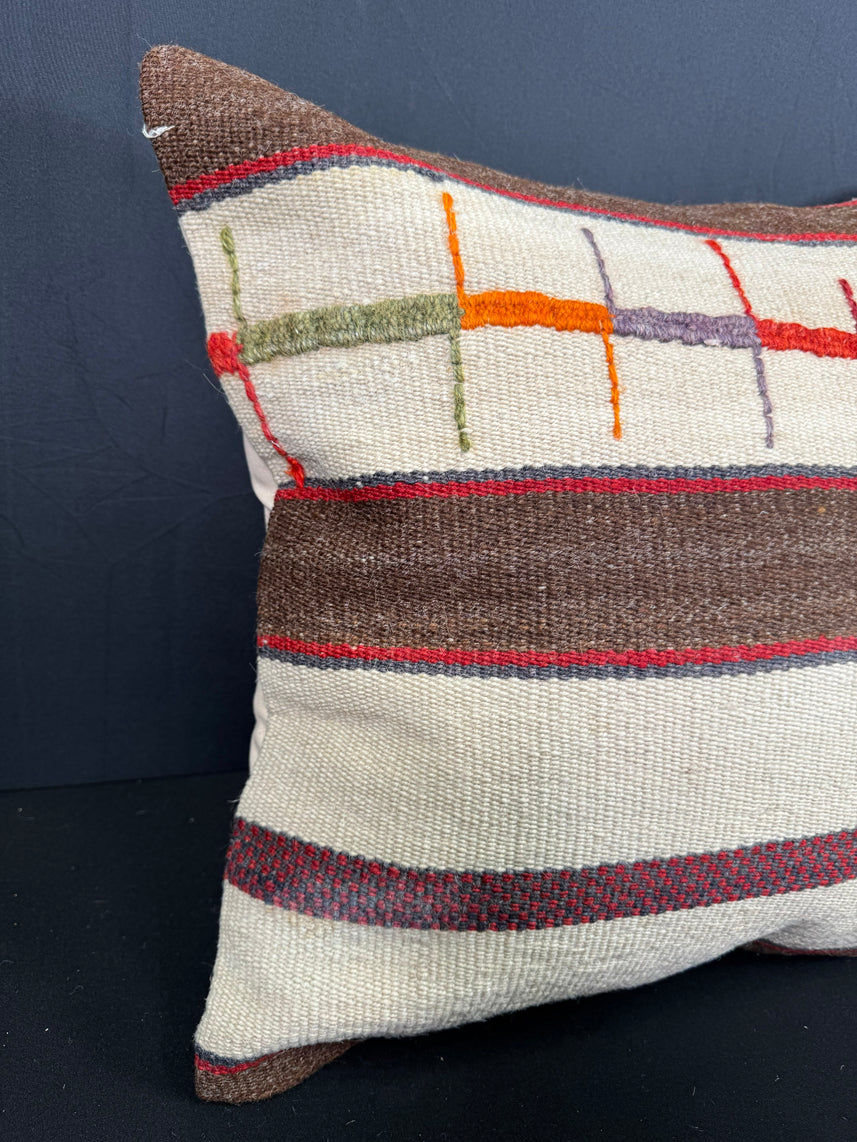 Turkish Hemp Pillow Cushion Natural Beige Brown Pillow Cushion Cover 20x20 #30560