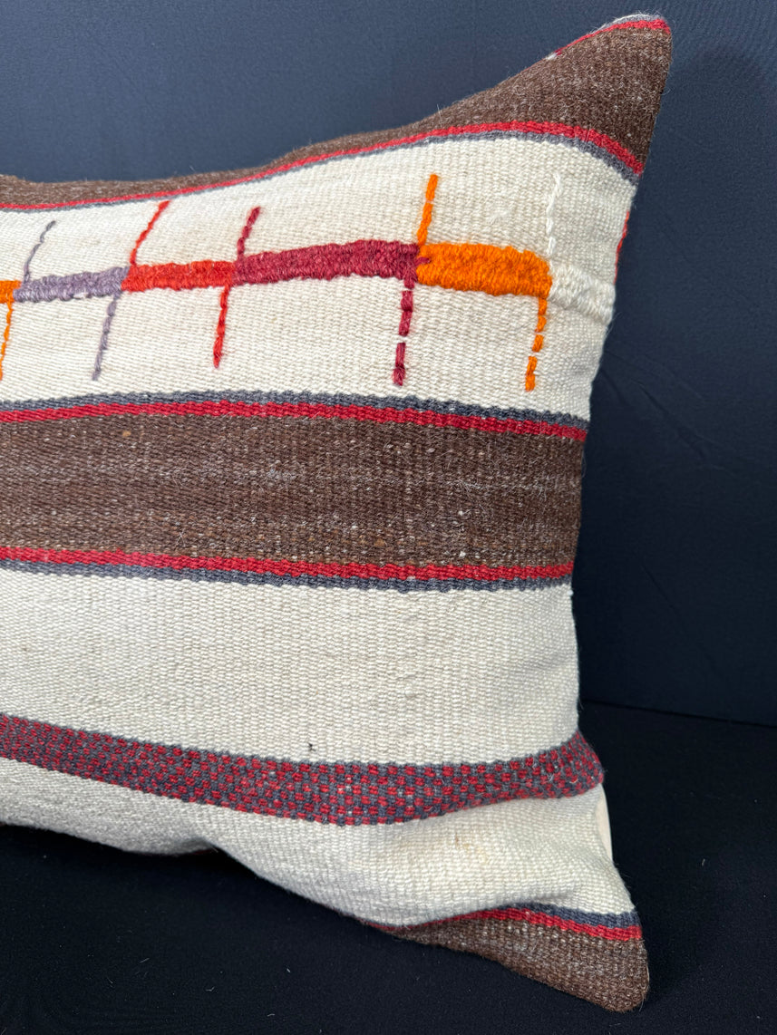 Turkish Hemp Pillow Cushion Natural Beige Brown Pillow Cushion Cover 20x20 #30560