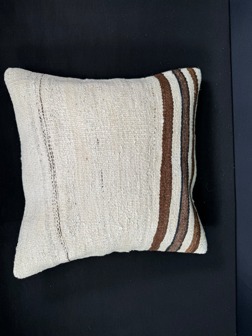 Turkish Hemp Pillow Cushion Natural Beige Brown Pillow Cushion Cover 20x20 #30565