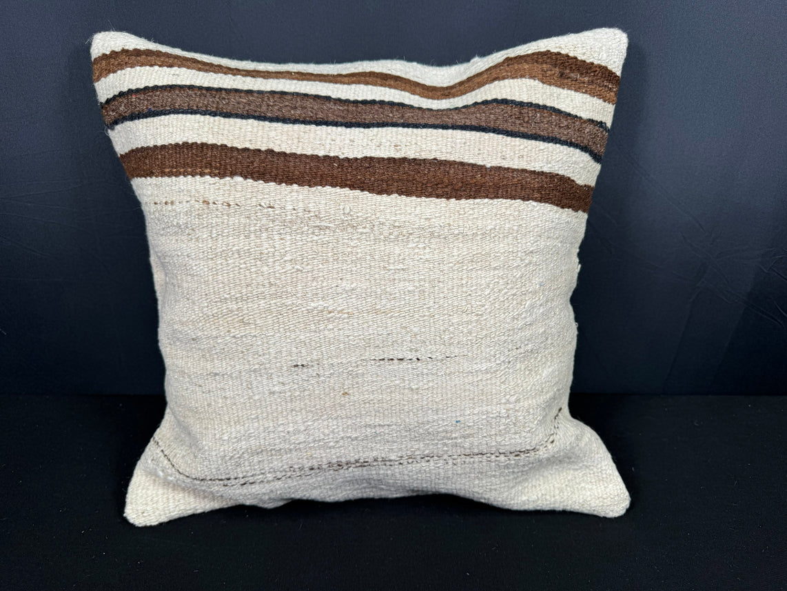 Turkish Hemp Pillow Cushion Natural Beige Brown Pillow Cushion Cover 20x20 #30565