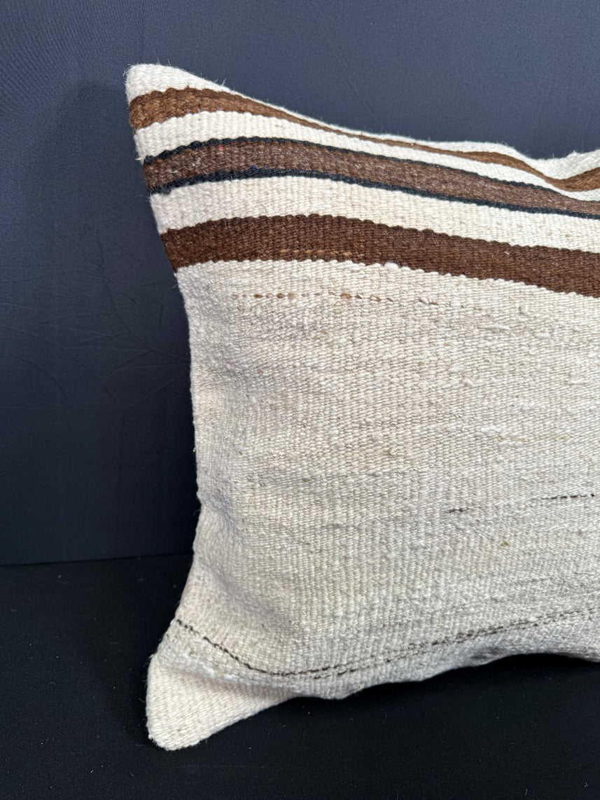Turkish Hemp Pillow Cushion Natural Beige Brown Pillow Cushion Cover 20x20 #30565