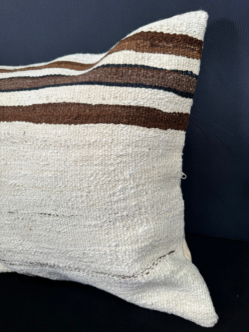 Turkish Hemp Pillow Cushion Natural Beige Brown Pillow Cushion Cover 20x20 #30565