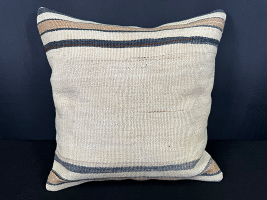 Turkish Hemp Pillow Cushion Natural Beige Black Pillow Cushion Cover 20x20 #30576