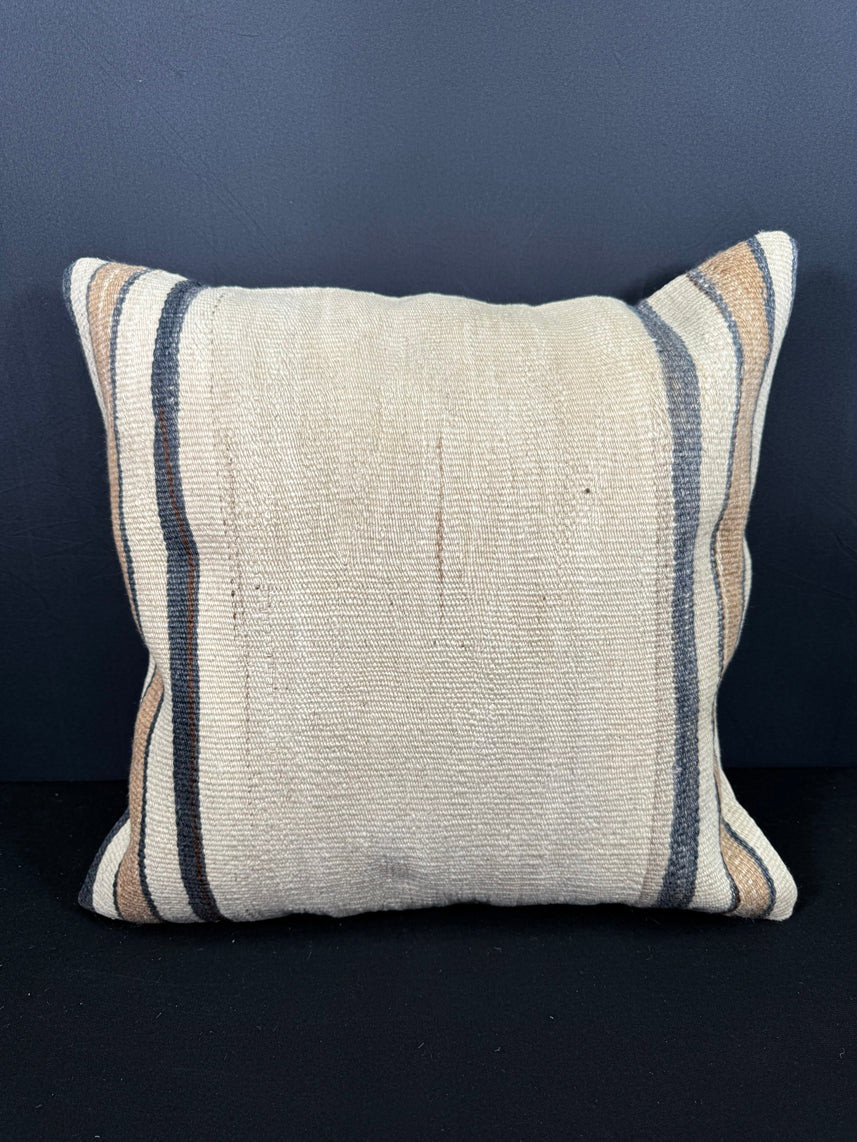 Turkish Hemp Pillow Cushion Natural Beige Black Pillow Cushion Cover 20x20 #30576