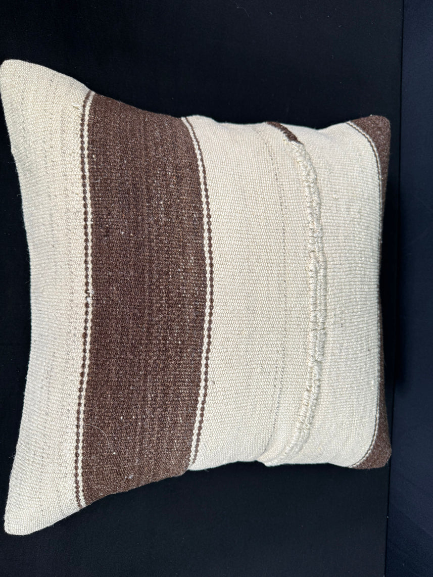 Turkish Hemp Pillow Cushion Natural Beige Brown Pillow Cushion Cover 20x20 #30554