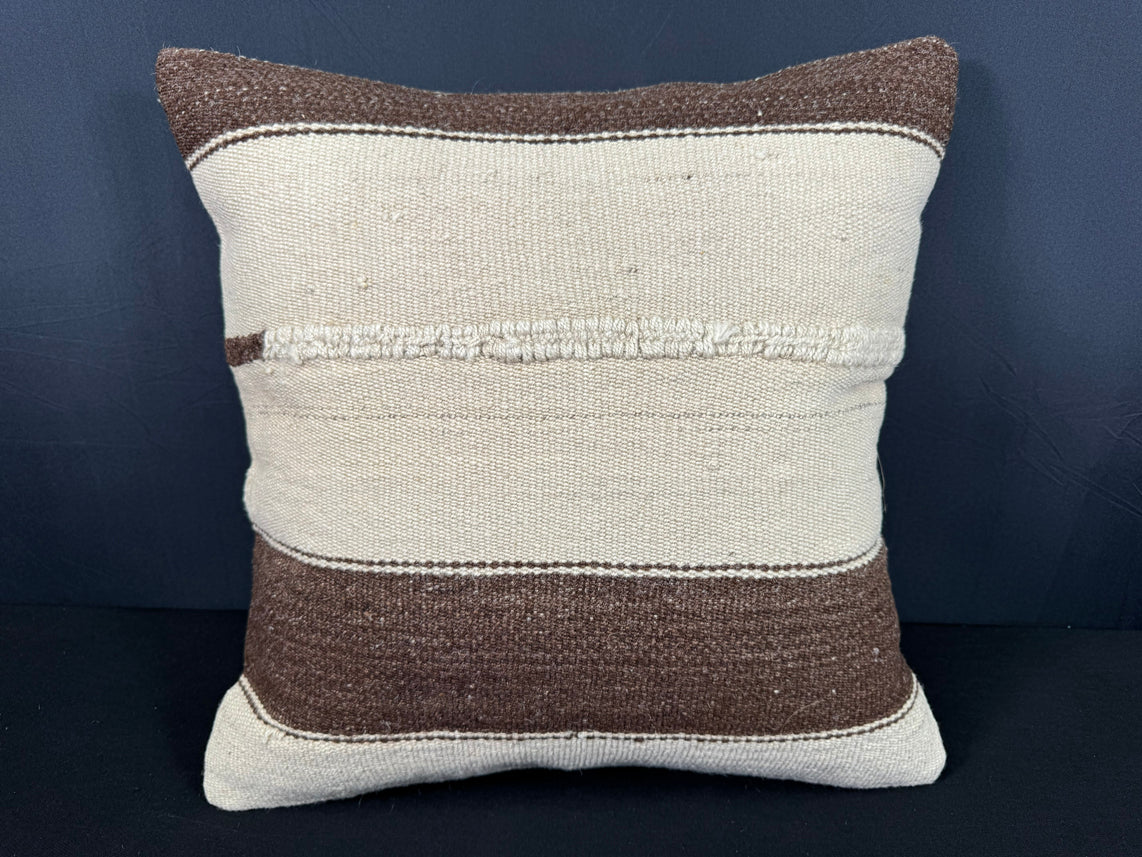 Turkish Hemp Pillow Cushion Natural Beige Brown Pillow Cushion Cover 20x20 #30554