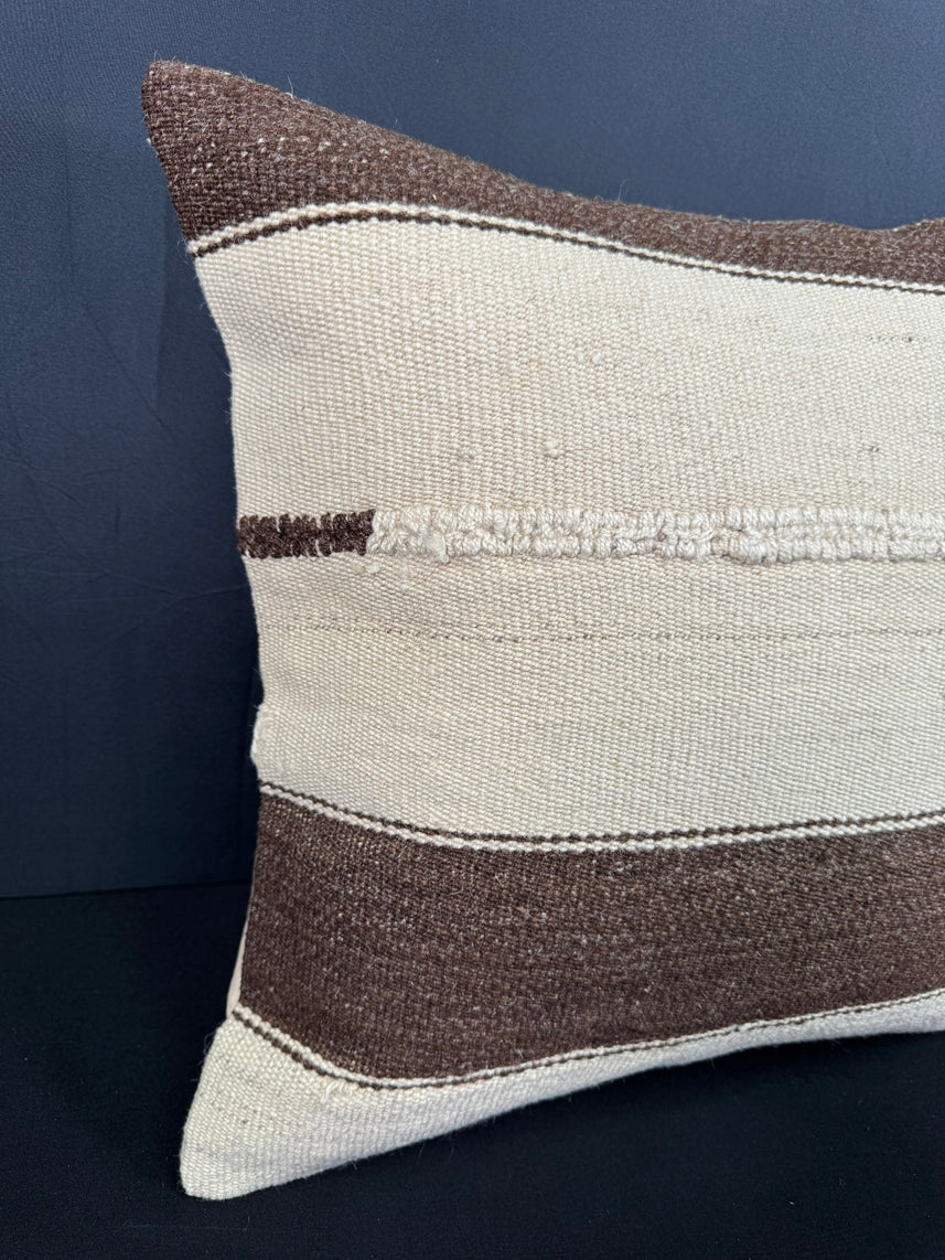 Turkish Hemp Pillow Cushion Natural Beige Brown Pillow Cushion Cover 20x20 #30554
