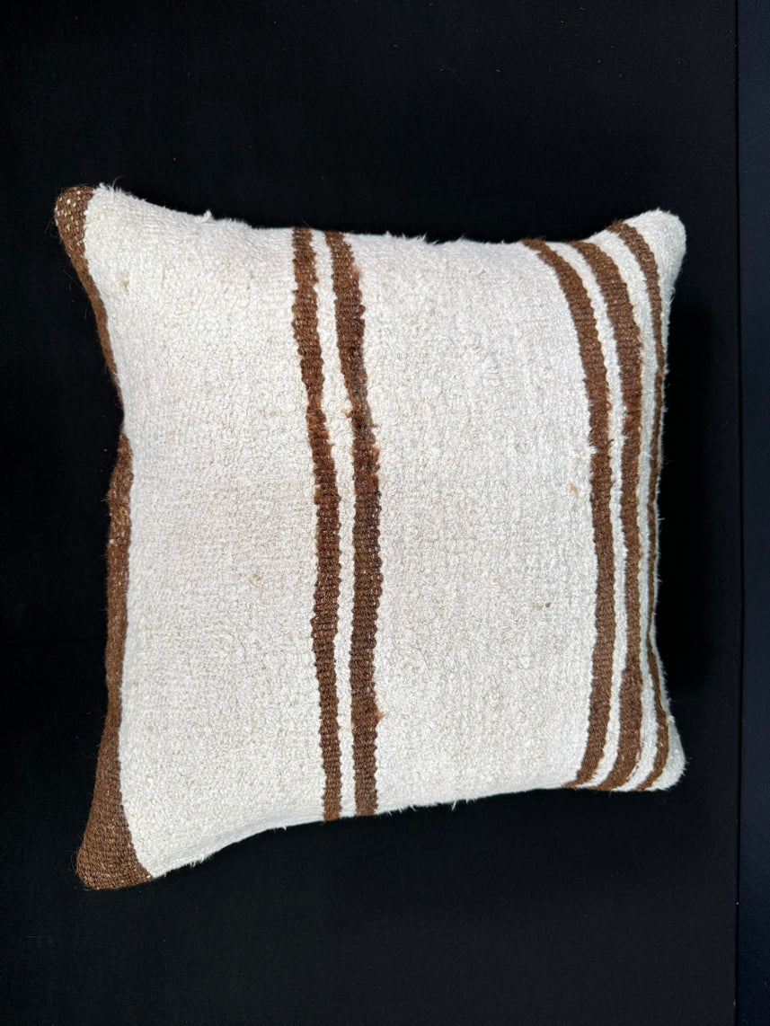 Turkish Hemp Pillow Cushion Natural Beige Brown Pillow Cushion Cover 20x20 #30553