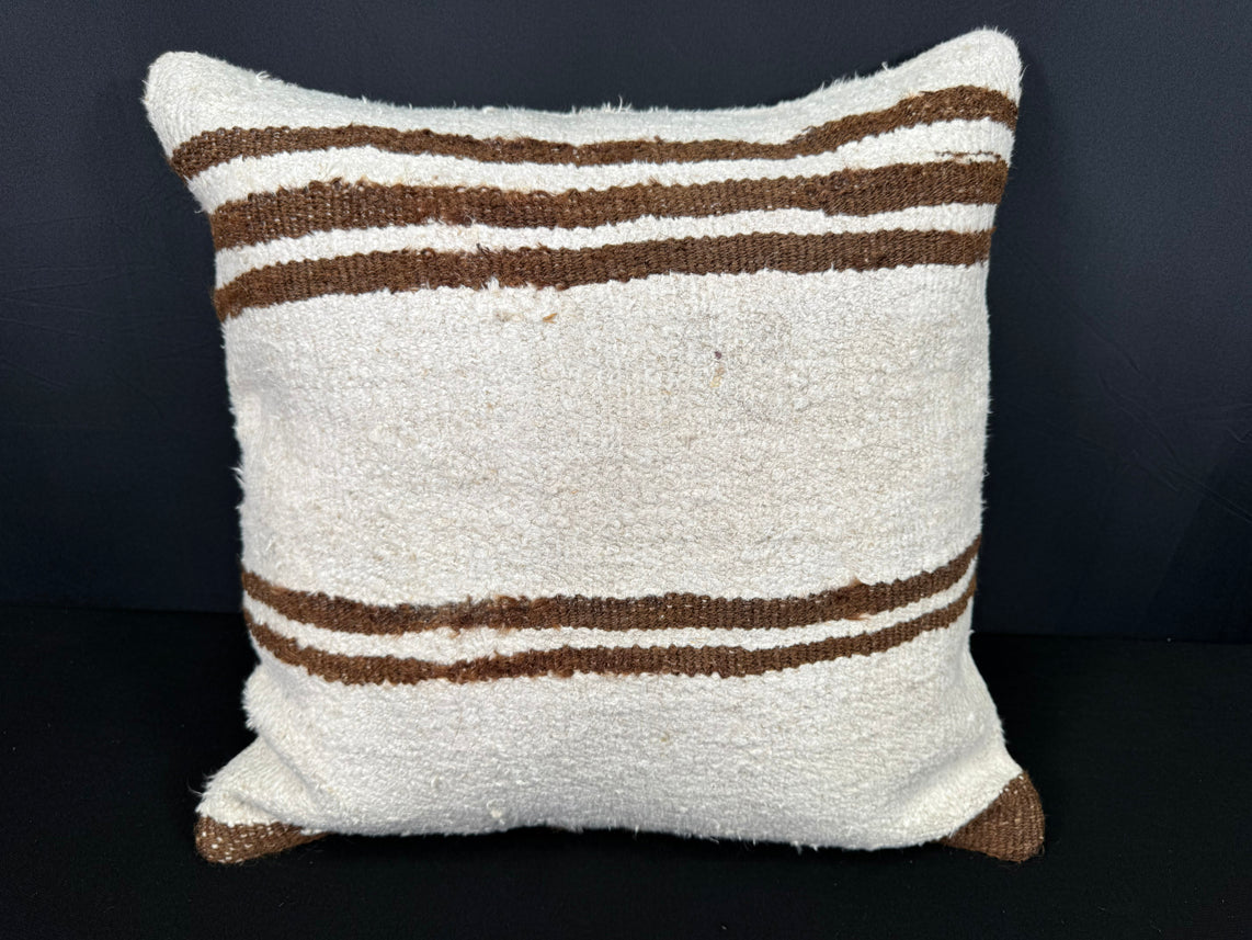 Turkish Hemp Pillow Cushion Natural Beige Brown Pillow Cushion Cover 20x20 #30553