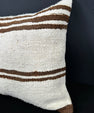 Turkish Hemp Pillow Cushion Natural Beige Brown Pillow Cushion Cover 20x20 #30553
