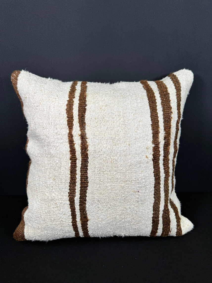Turkish Hemp Pillow Cushion Natural Beige Brown Pillow Cushion Cover 20x20 #30553