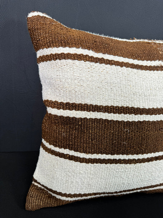 Turkish Hemp Pillow Cushion Natural Beige Brown Pillow Cushion Cover 20x20 #30561