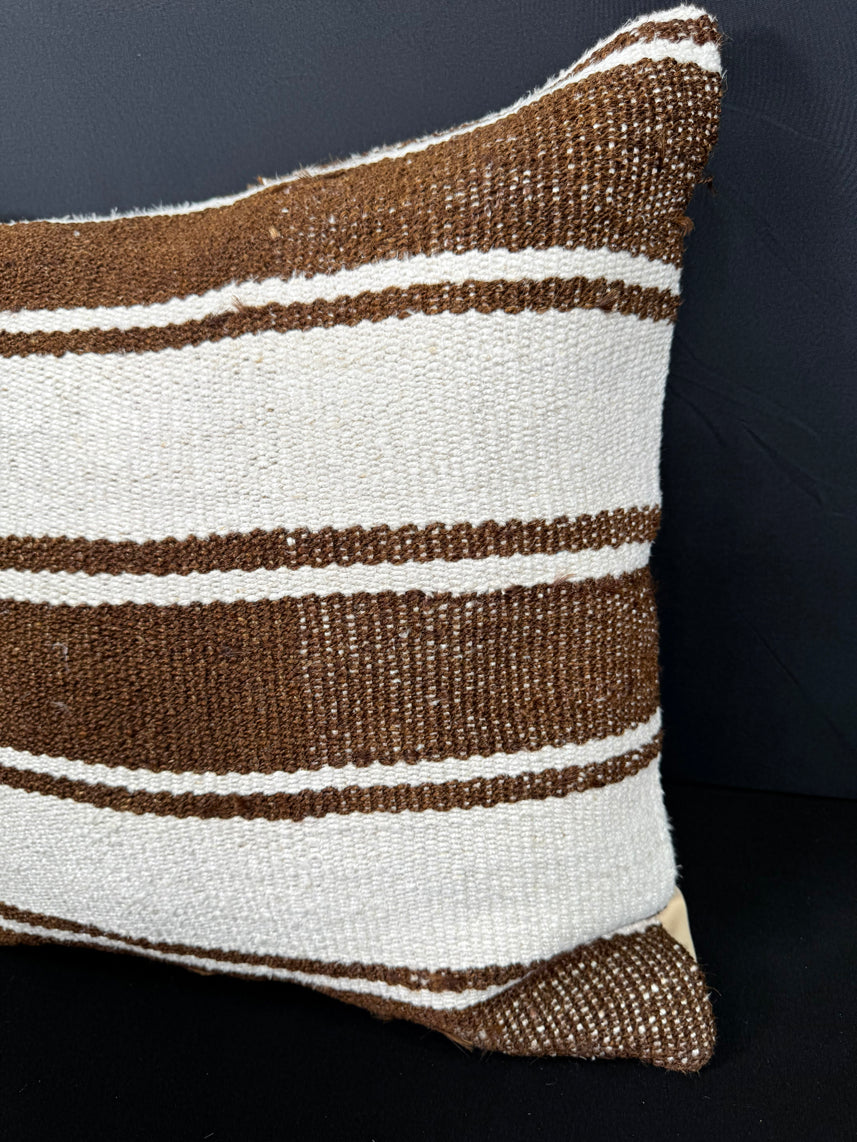 Turkish Hemp Pillow Cushion Natural Beige Brown Pillow Cushion Cover 20x20 #30561