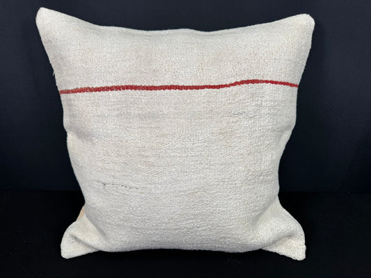 Turkish Hemp Pillow Cushion Natural Beige Red Pillow Cushion Cover 20x20 #30578