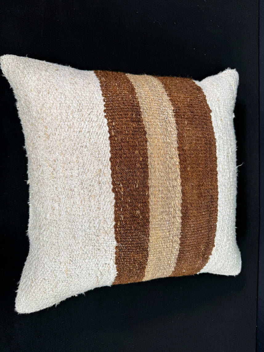 Turkish Hemp Pillow Cushion Natural Beige Brown Pillow Cushion Cover 20x20 #30559