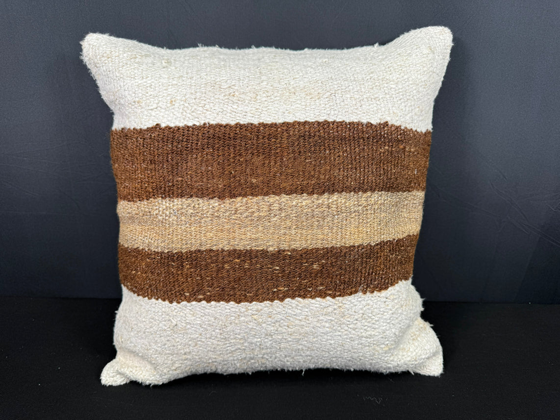 Turkish Hemp Pillow Cushion Natural Beige Brown Pillow Cushion Cover 20x20 #30559