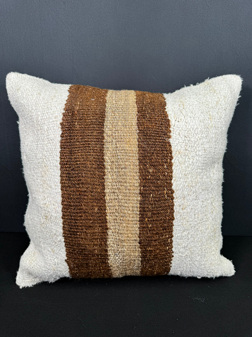 Turkish Hemp Pillow Cushion Natural Beige Brown Pillow Cushion Cover 20x20 #30559