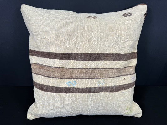 Turkish Hemp Pillow Cushion Natural Beige Brown Pillow Cushion Cover 20x20 #30579