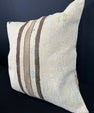Turkish Hemp Pillow Cushion Natural Beige Brown Pillow Cushion Cover 20x20 #30579